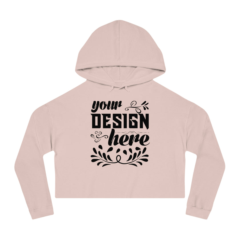 Customizable Independent Trading Women Cropped Hooded Sweatshirt