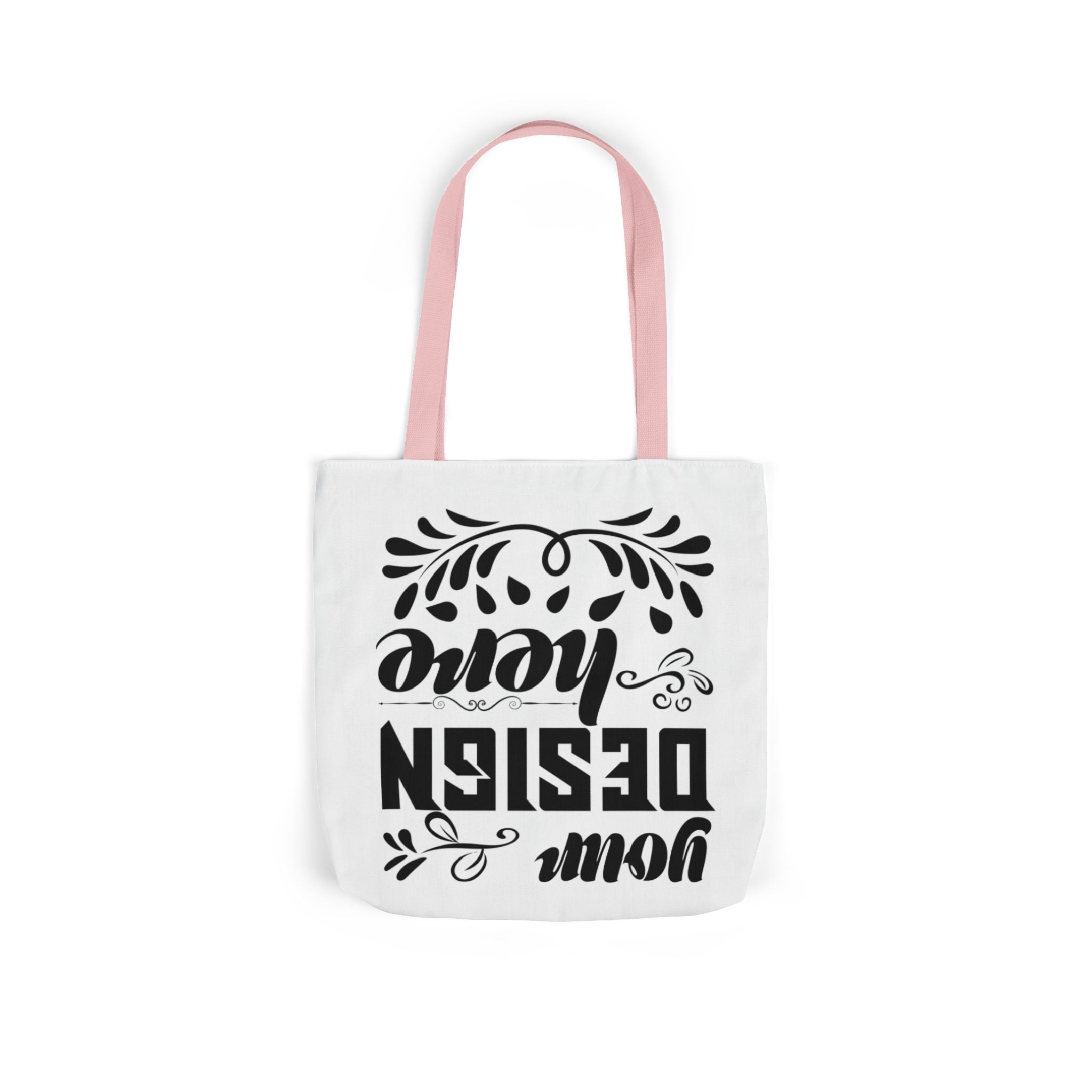 Customizable Canvas Tote Bag With 5 Color Strap Options All Over Print