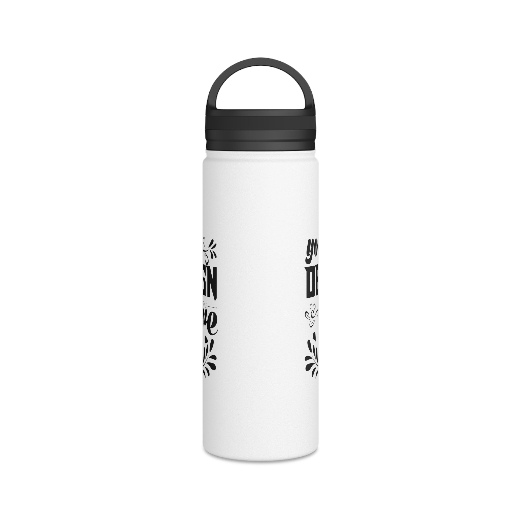 Customizable Stainless Steel Water Bottle with Handle Lid in Three Sizes
