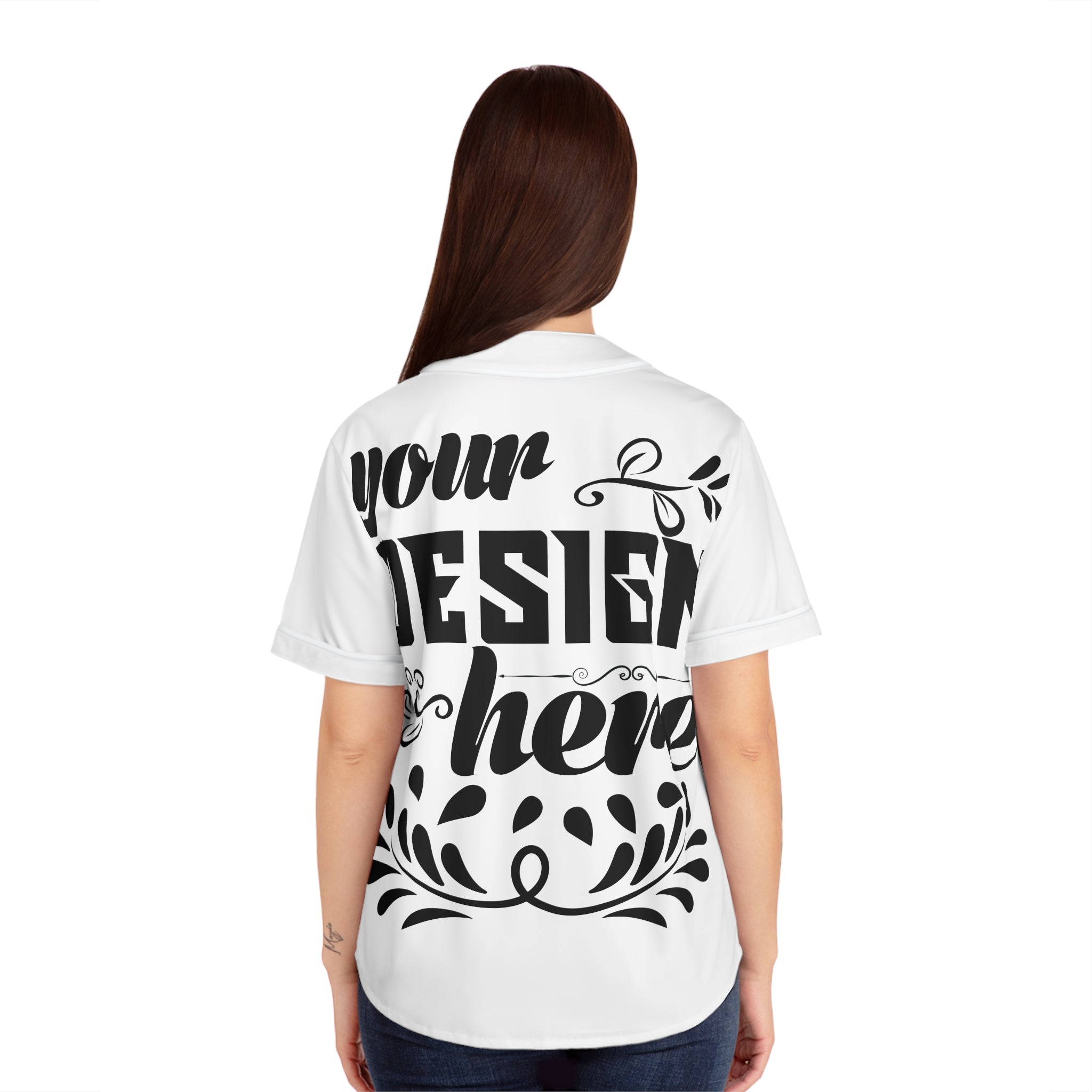 Customizable Womens Baseball Jersey Moisture Wicking Button Front