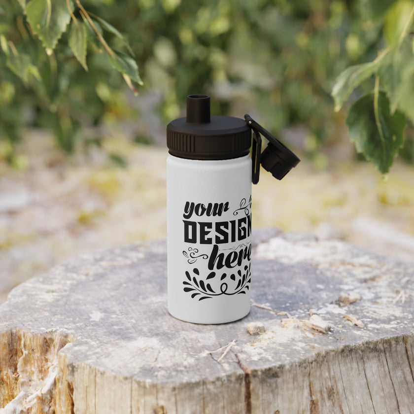 Customizable Stainless Steel Water Bottle with Sports Lid in Three Sizes