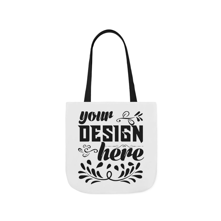 Customizable Canvas Tote Bag With 5 Color Strap Options All Over Print