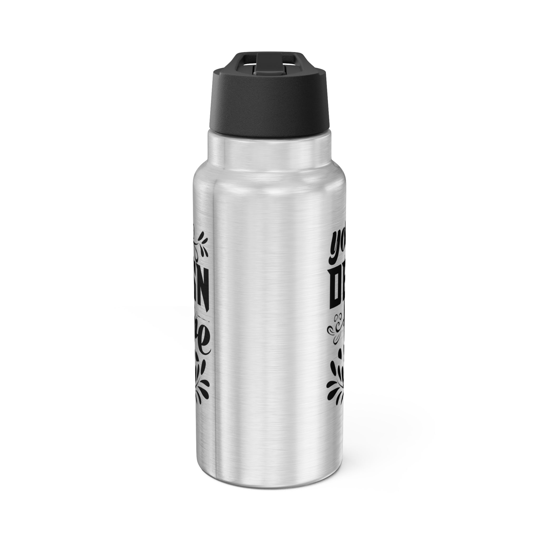 Customizable 32oz Stainless Steel Gator Tumbler Bottle with Straw Lid