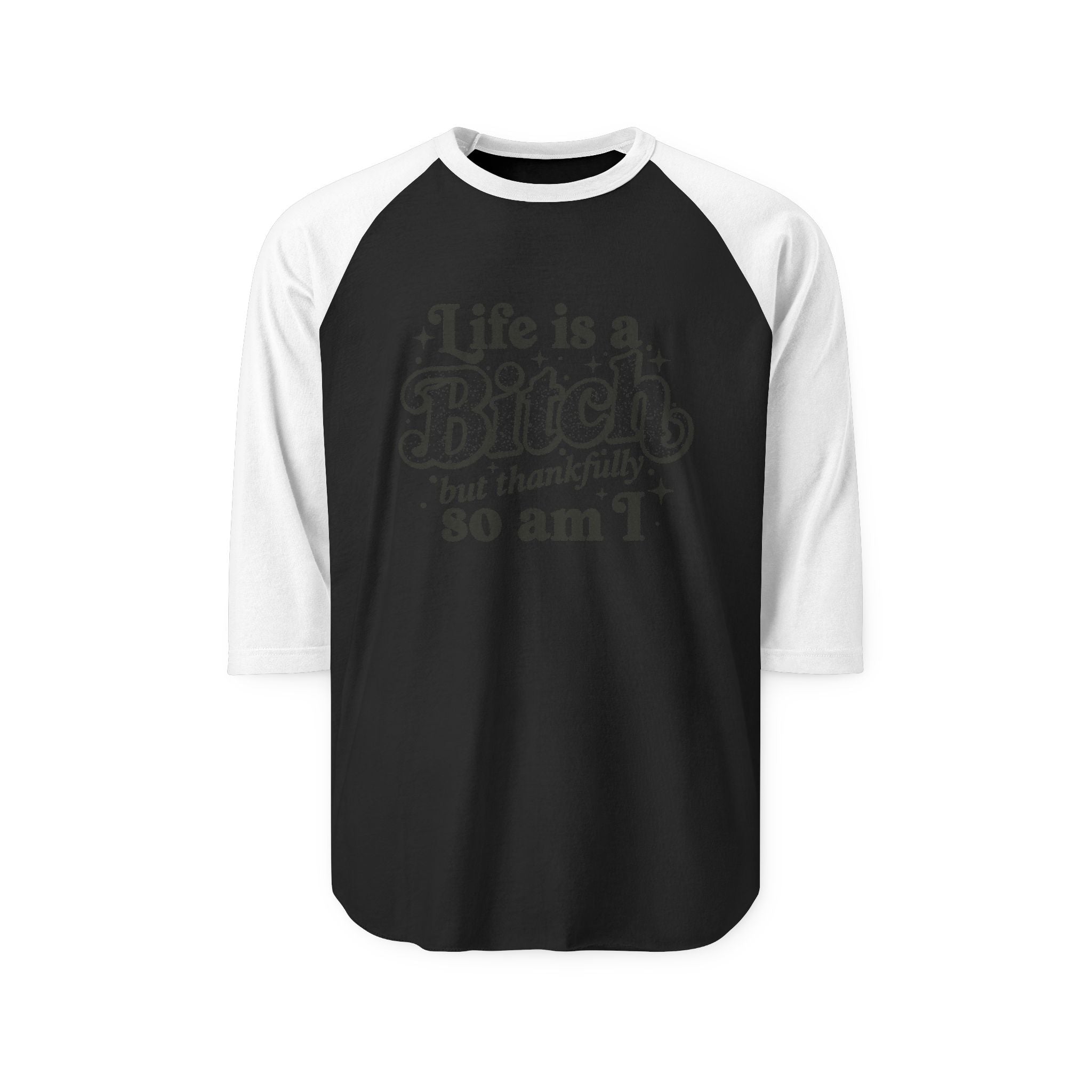 Tultex 245 Unisex 3 4 Sleeve Raglan Shirt Quote Graphic Print
