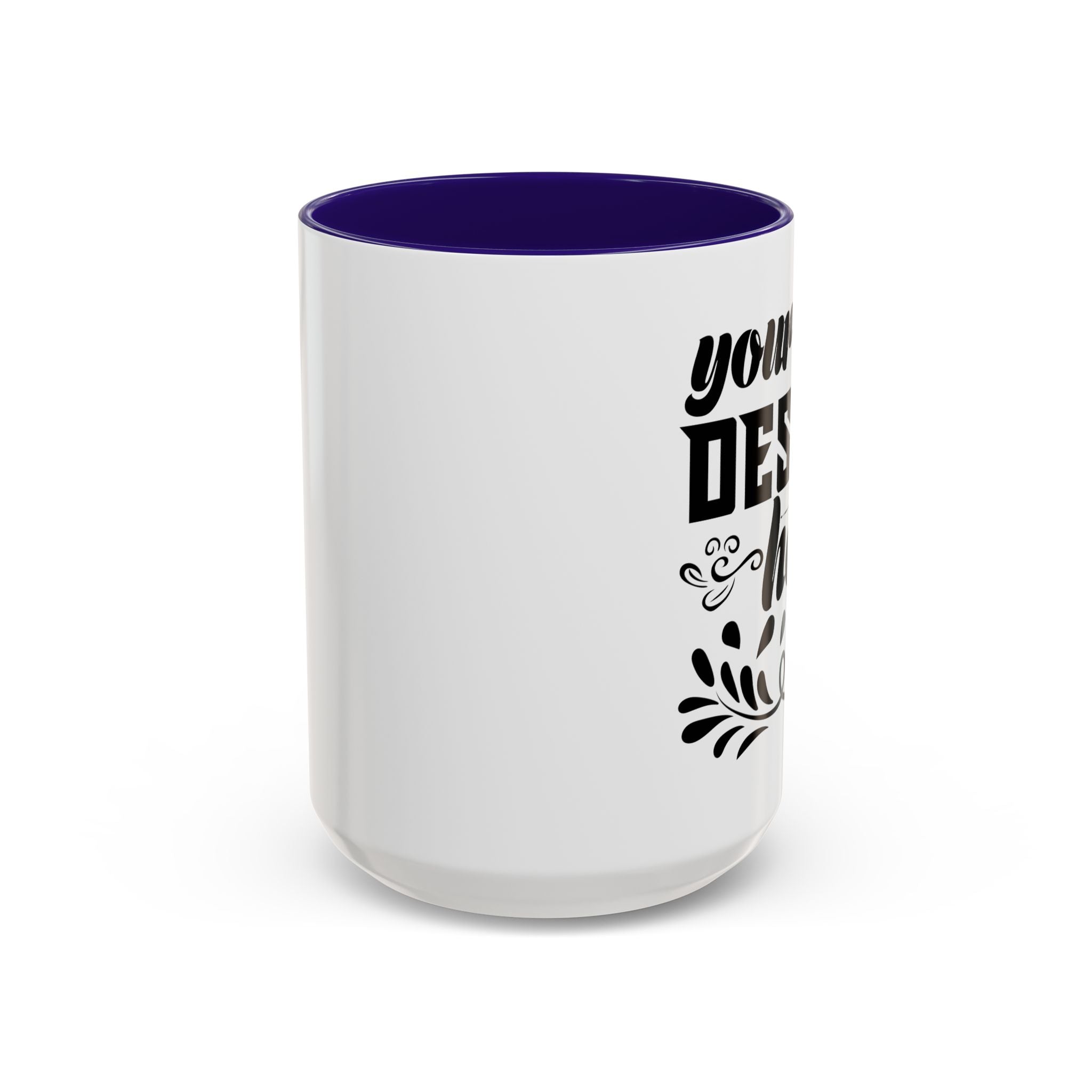 Customizable Glossy Ceramic Accent Mug 11oz and 15oz