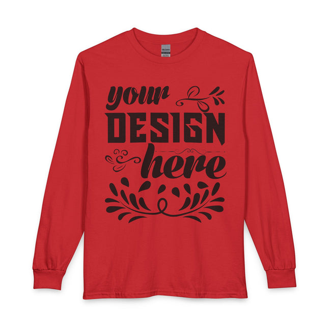 Customizable Gildan 5400 Unisex Long Sleeve T Shirt 100 Cotton Rib Cuffs