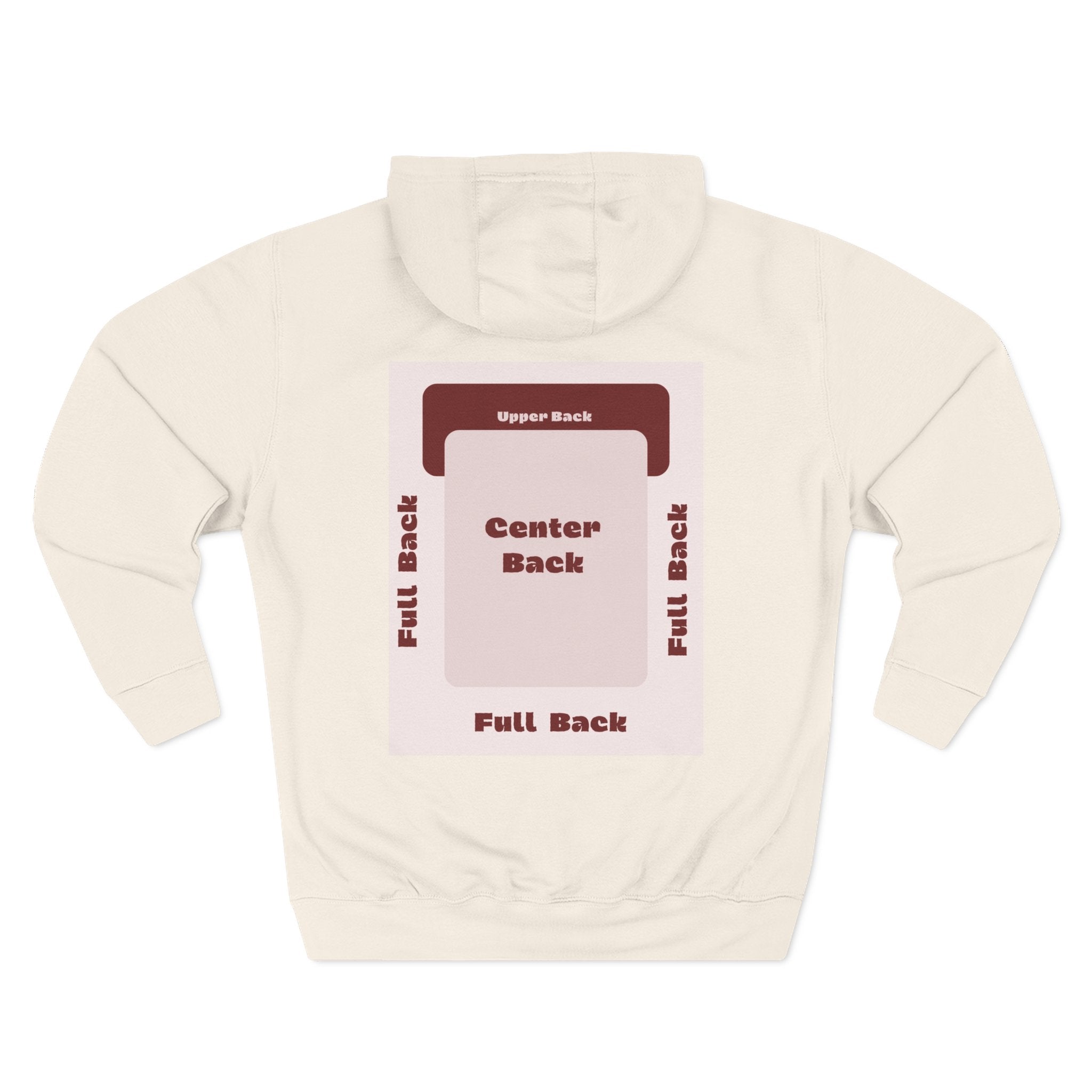 Customizable Lane Seven LS14001 Unisex Three Panel Fleece Hoodie