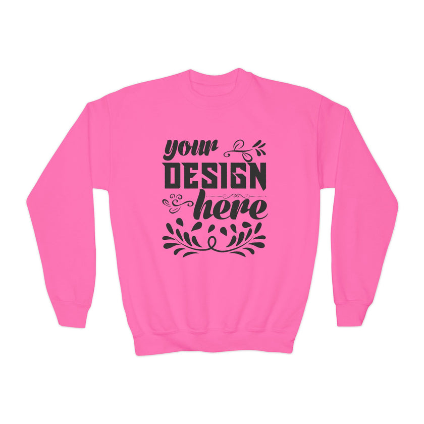 Customizable Gildan 18000B Youth Heavy Blend Crewneck Sweatshirt