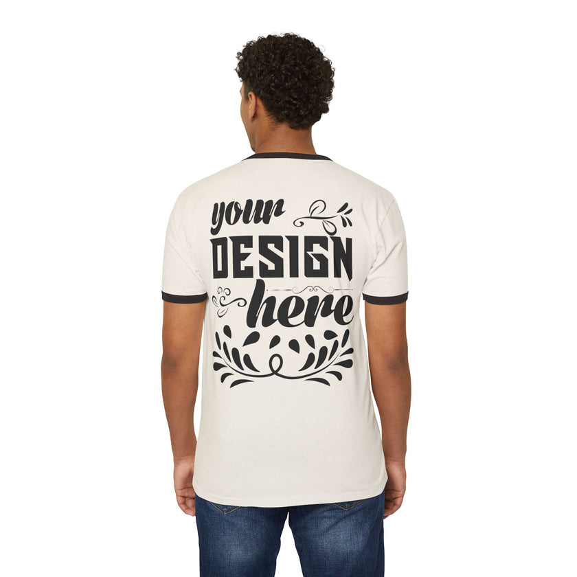 Customizable Next Level 3604 Unisex Cotton Ringer T-Shirt Classic