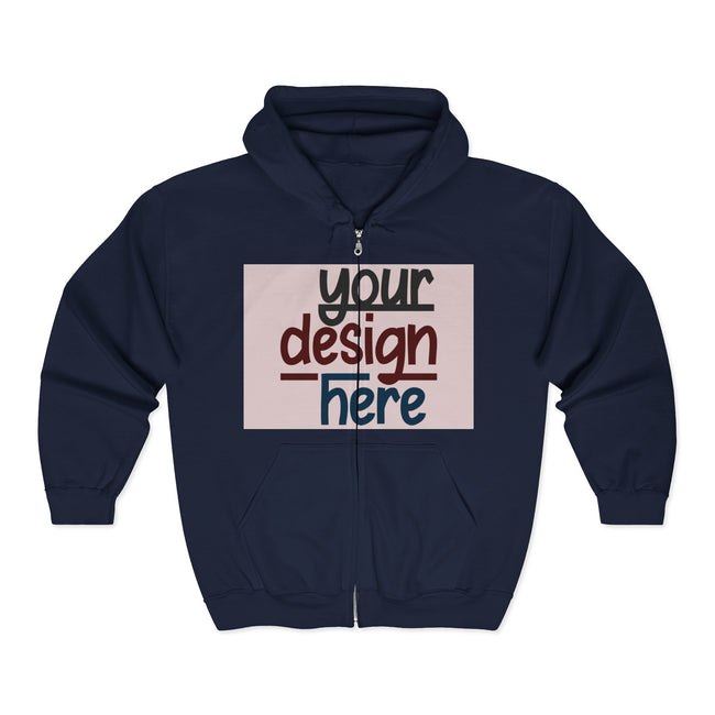 Customizable Gildan 18600 Unisex Heavy Blend Full Zip Hoodie