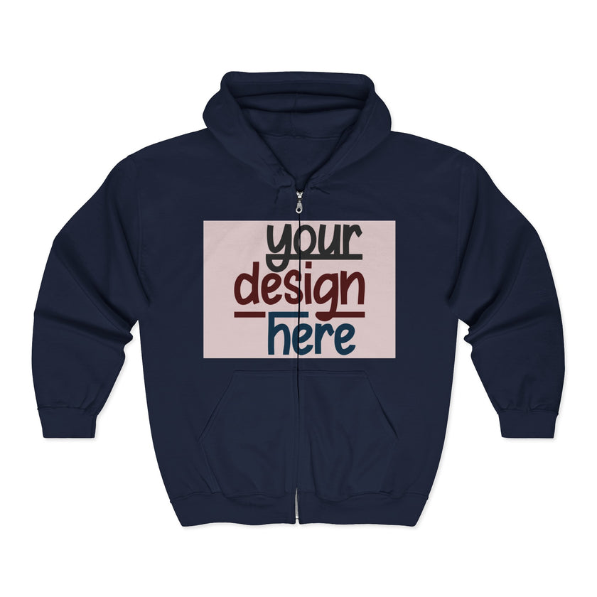 Customizable Gildan 18600 Unisex Heavy Blend Full Zip Hoodie