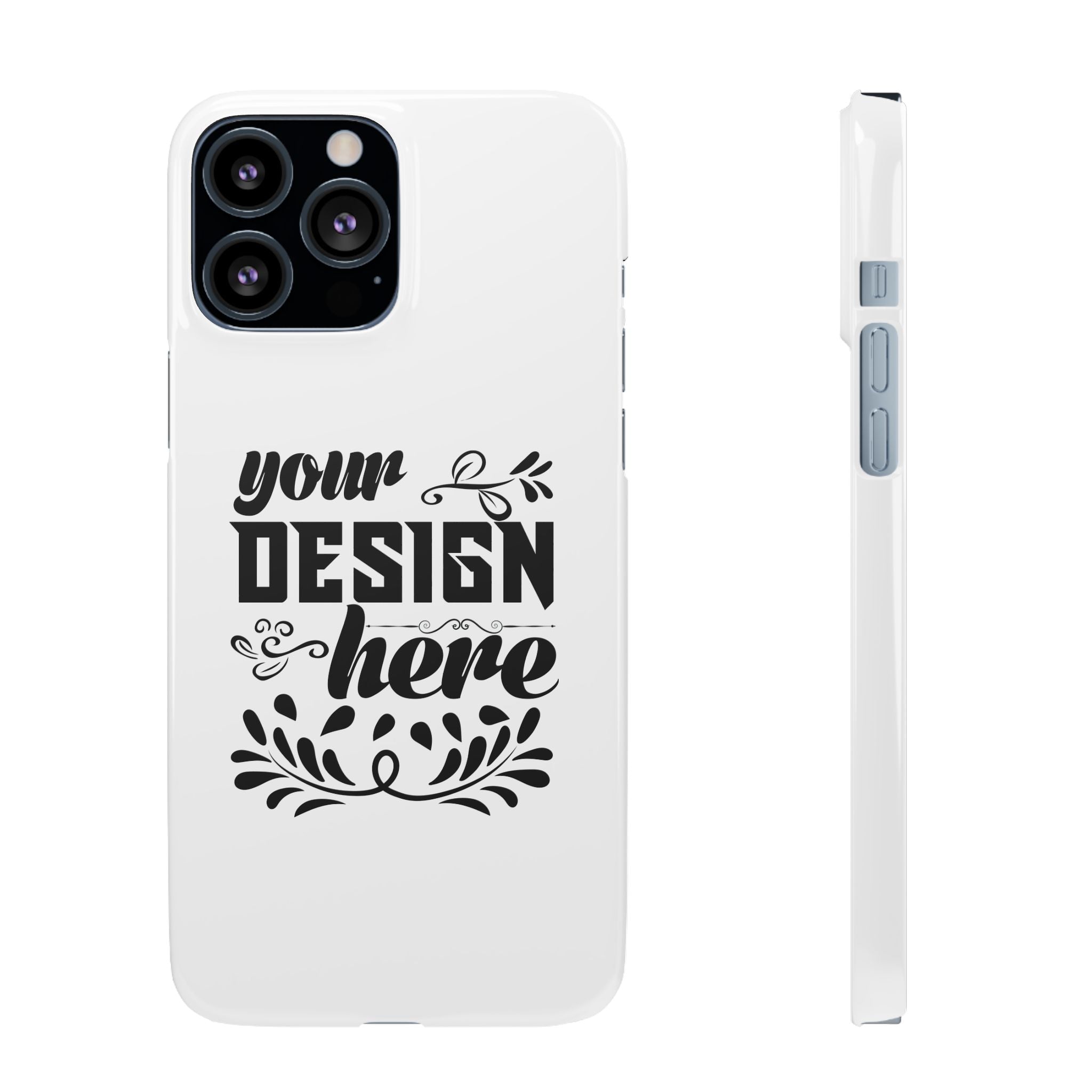 Customizable Snap Phone Case Slim Lightweight Polycarbonate Gloss Or Matte