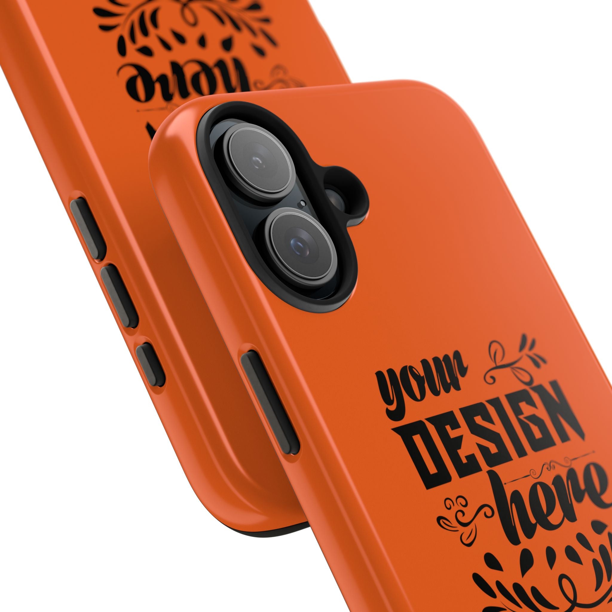 Customizable Tough Phone Case Glossy Dual Layer Wireless Charging