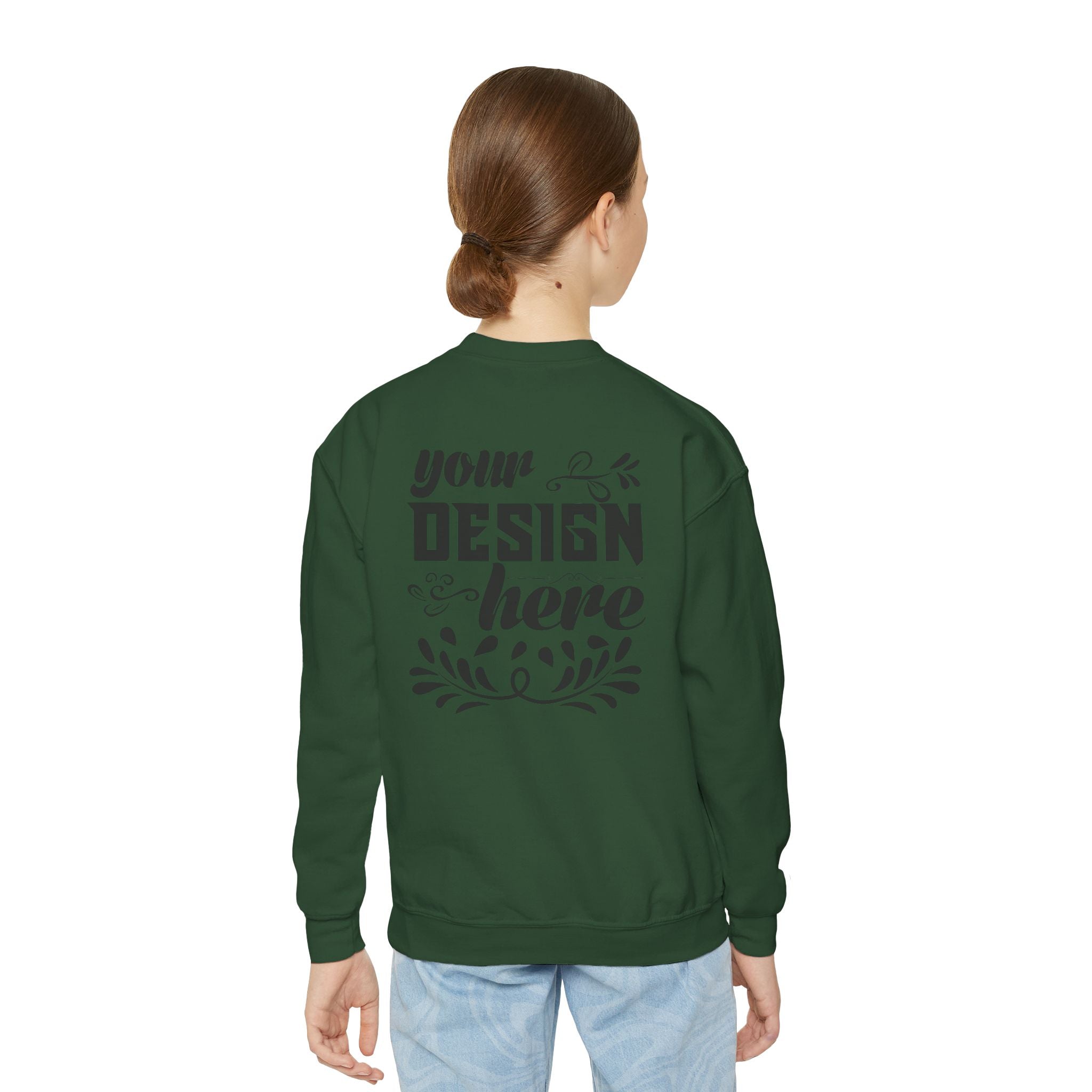 Customizable Gildan 18000B Youth Heavy Blend Crewneck Sweatshirt