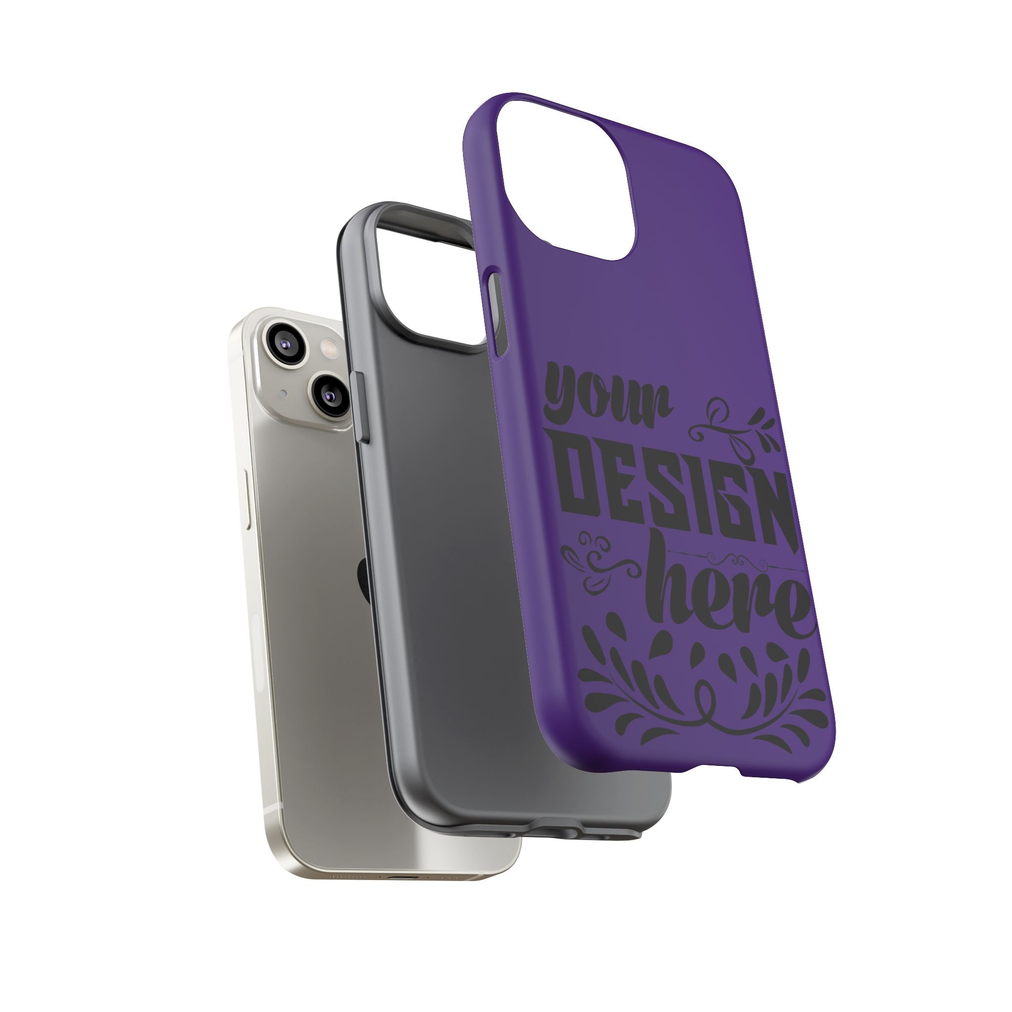 Customizable Tough Dual Layer Phone Case Polycarbonate TPU Liner Protective