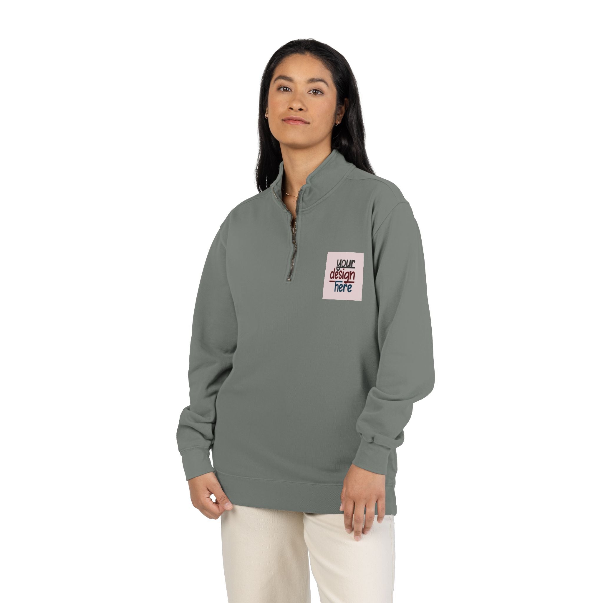 Customizable Comfort Colors 1580 Unisex Quarter Zip Sweatshirt