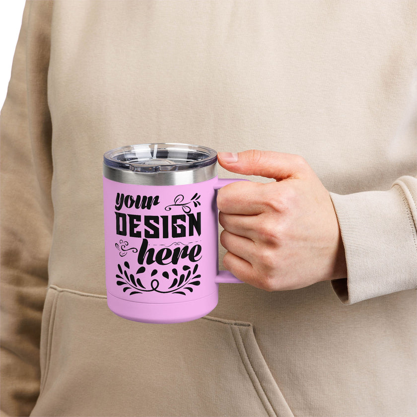 Customizable Polar Camel 15oz Stainless Steel Coffee Mug Tumbler Lid