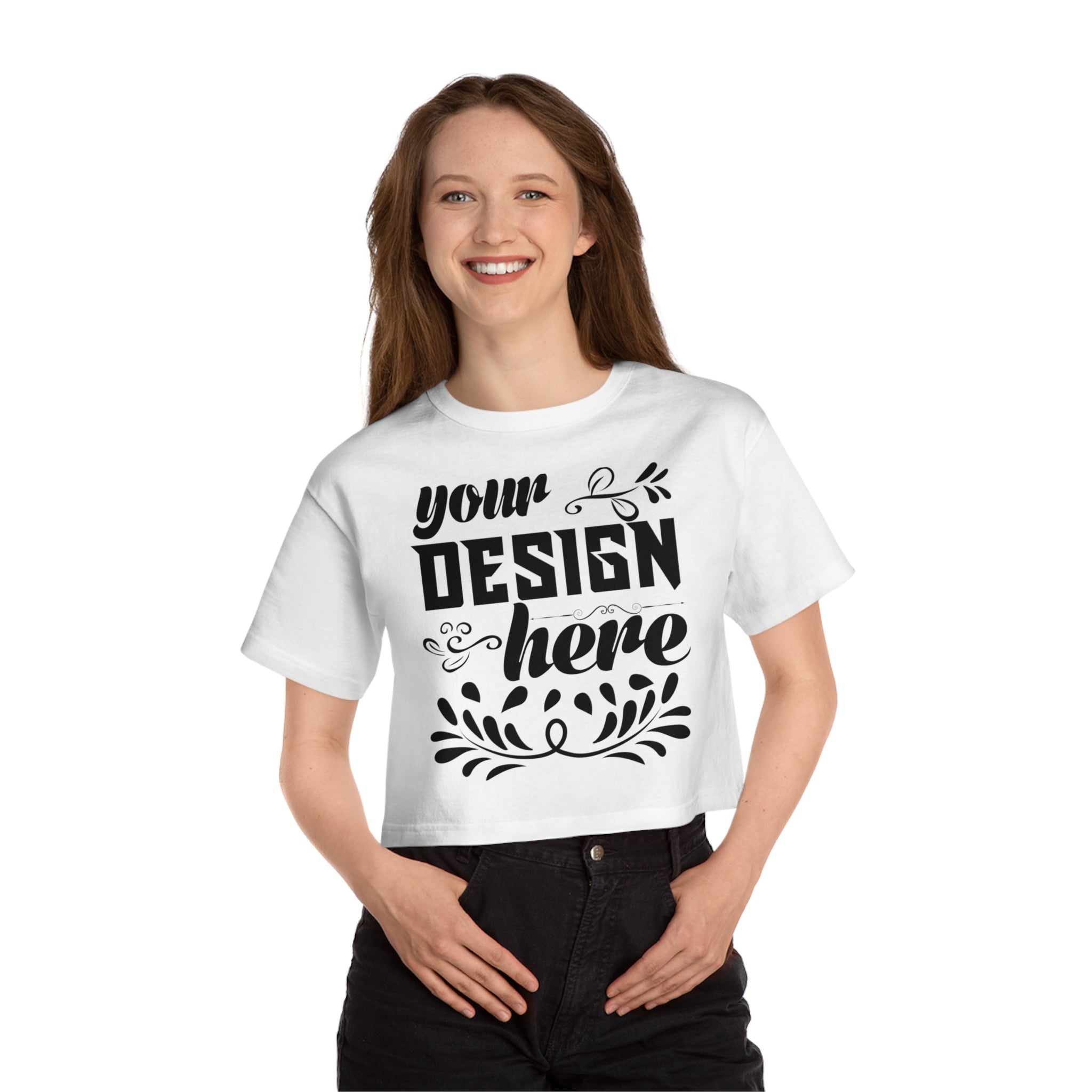 Customizable Champion T453W Womens Heritage Cropped T-Shirt Jersey