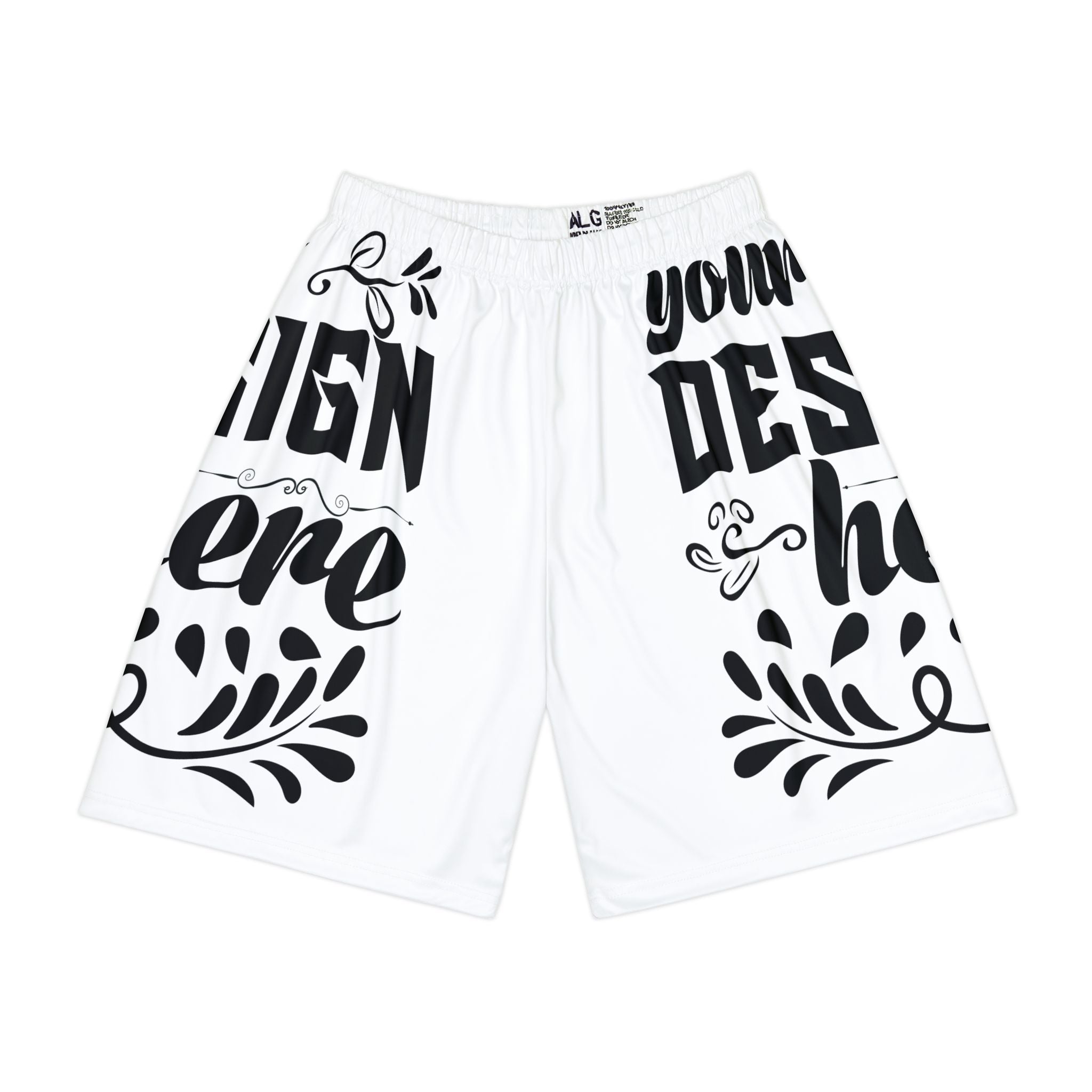 Customizable Mens Sports Shorts All Over Print Extra Light Polyester