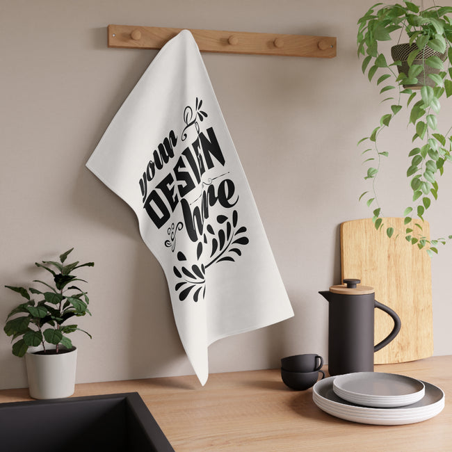 Customizable Polyester Tea Towel 18x30 One Sided Print with Hemmed Edges