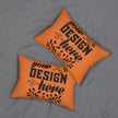 Customizable Spun Polyester Lumbar Pillow with Double Sided Print Case