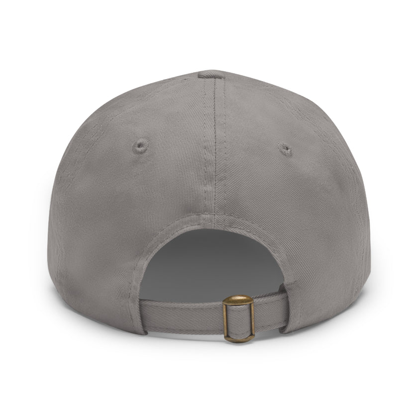 Customizable ValuCap VC300A Dad Hat with Round PU Leather Patch Front