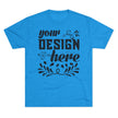 Customizable Next Level 6010 Unisex Tri-Blend Crew Neck T-Shirt