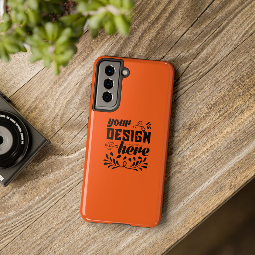 Customizable Tough Phone Case Glossy Dual Layer Wireless Charging