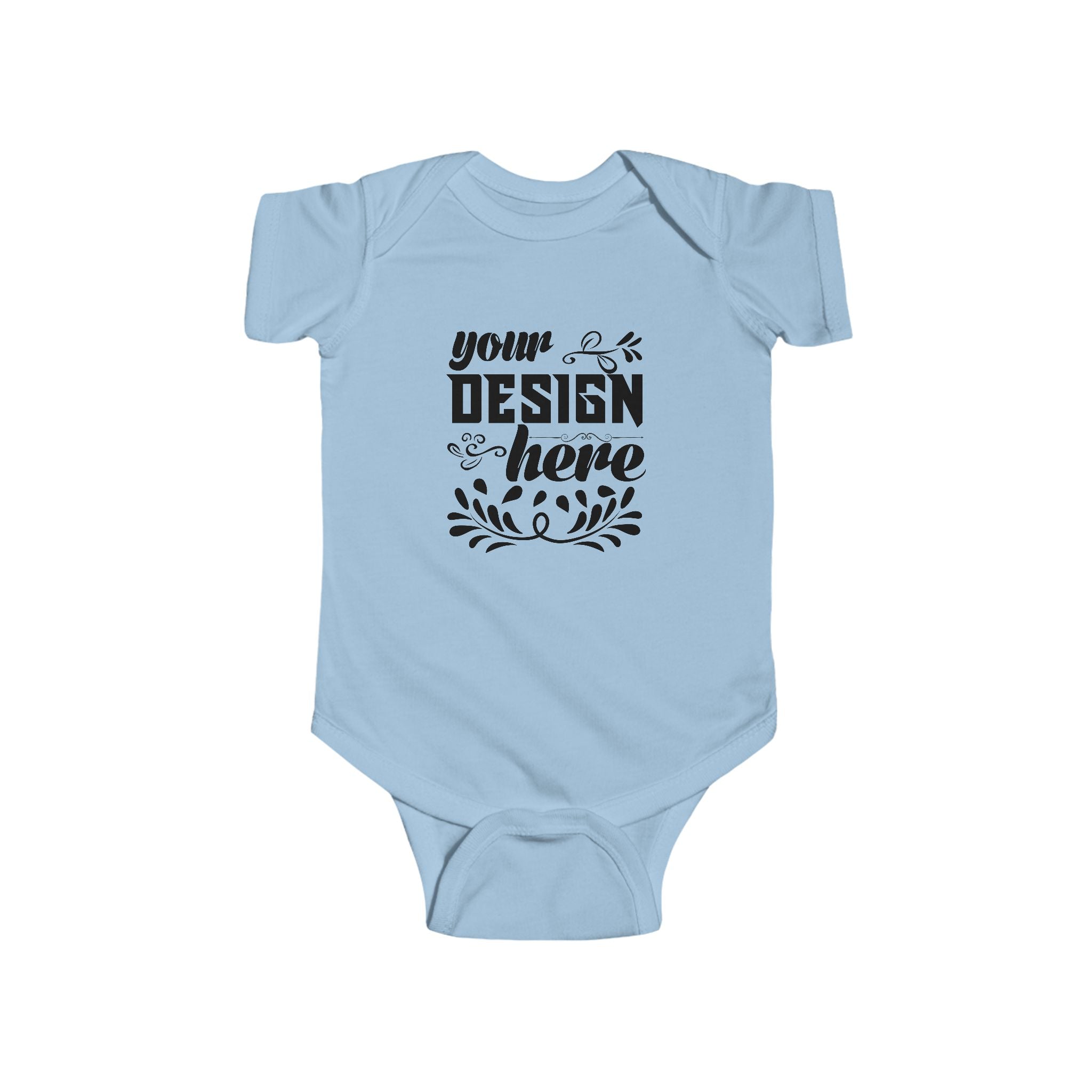 Customizable Rabbit Skins 4424 Infant Fine Jersey Baby Bodysuit