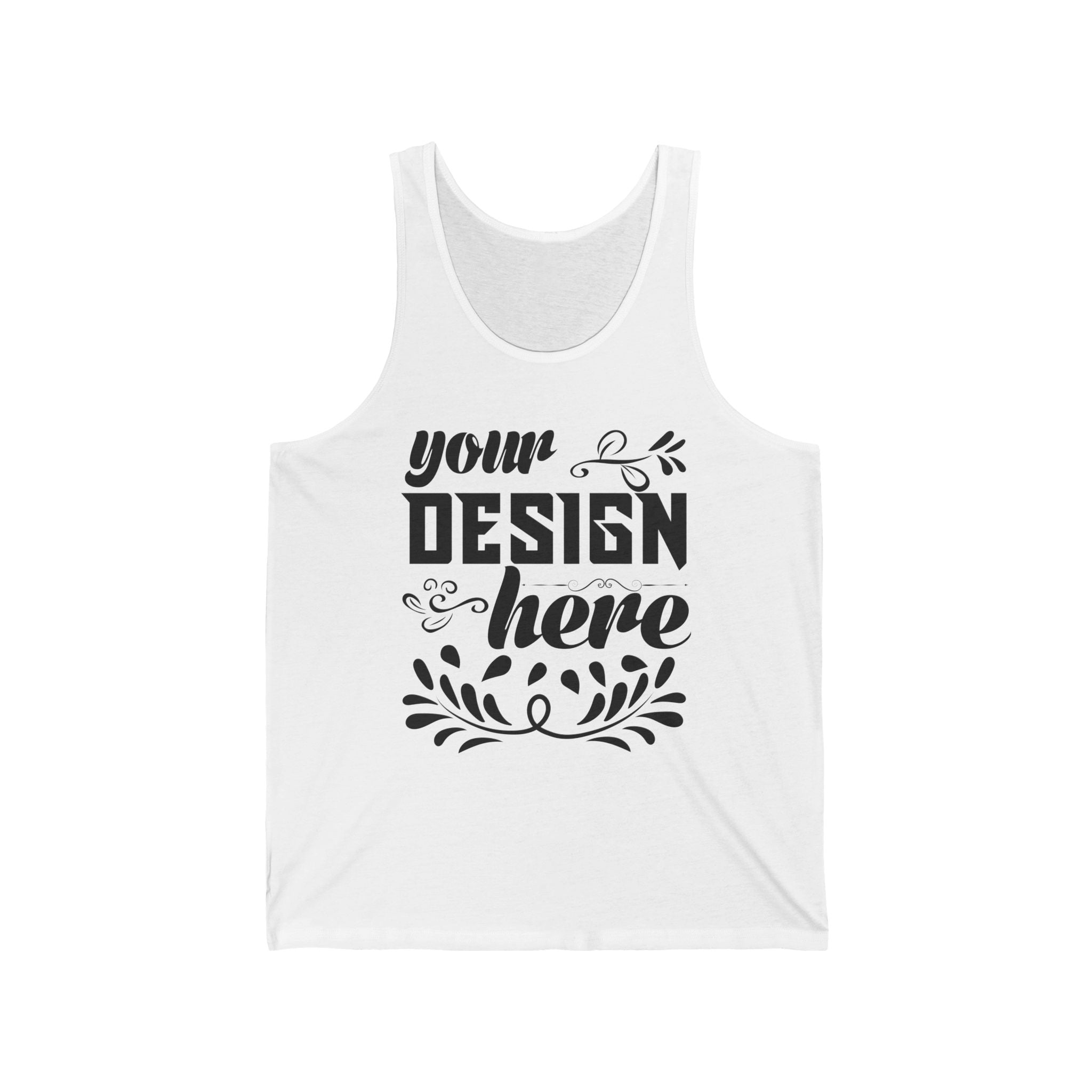 Customizable Bella+Canvas 3480 Unisex Jersey Tank Top Lightweight Retail Fit