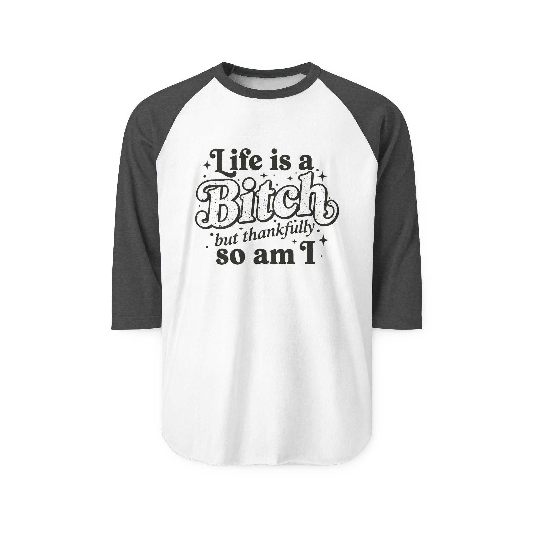 Tultex 245 Unisex 3 4 Sleeve Raglan Shirt Quote Graphic Print