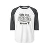Tultex 245 Unisex 3 4 Sleeve Raglan Shirt Quote Graphic Print