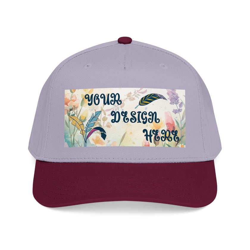 Customizable OTTO 31-069 Mid Profile 5 Panel Baseball Cap