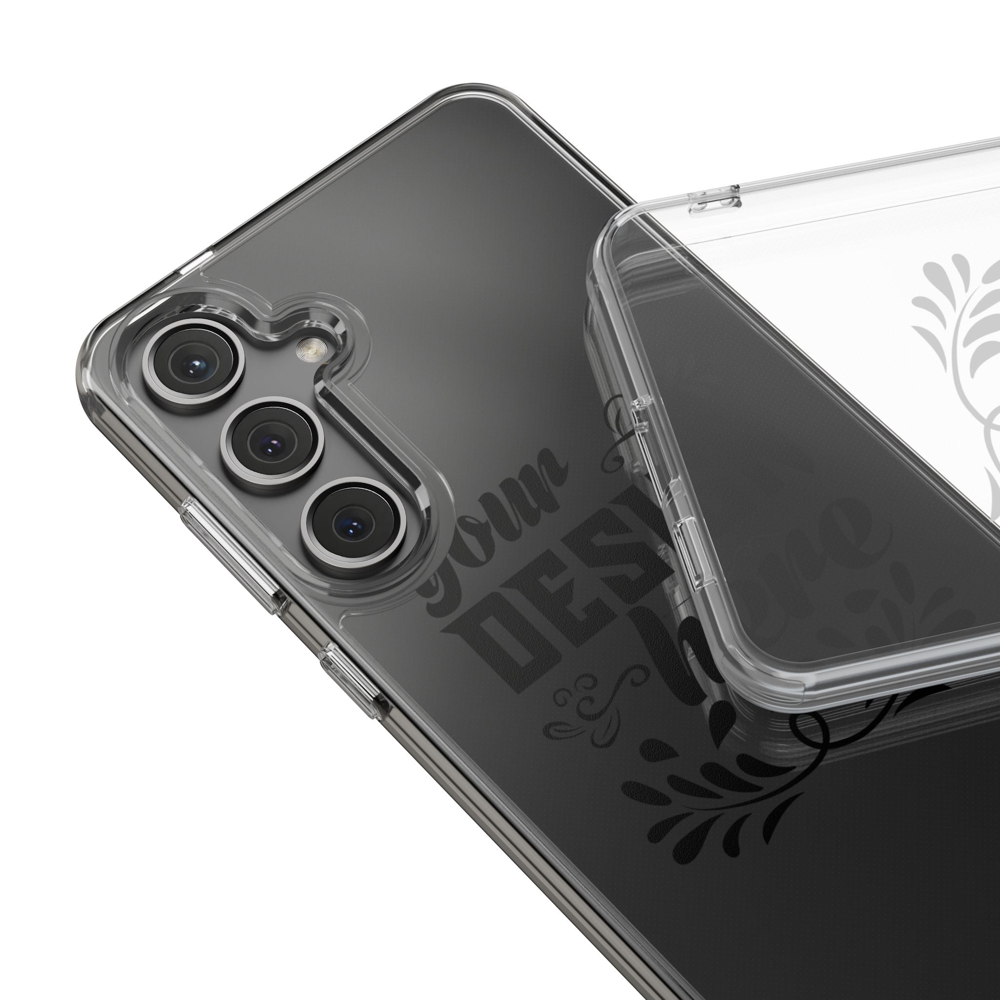 Customizable Clear Impact Resistant Phone Case With TPU Sides Wireless Ready