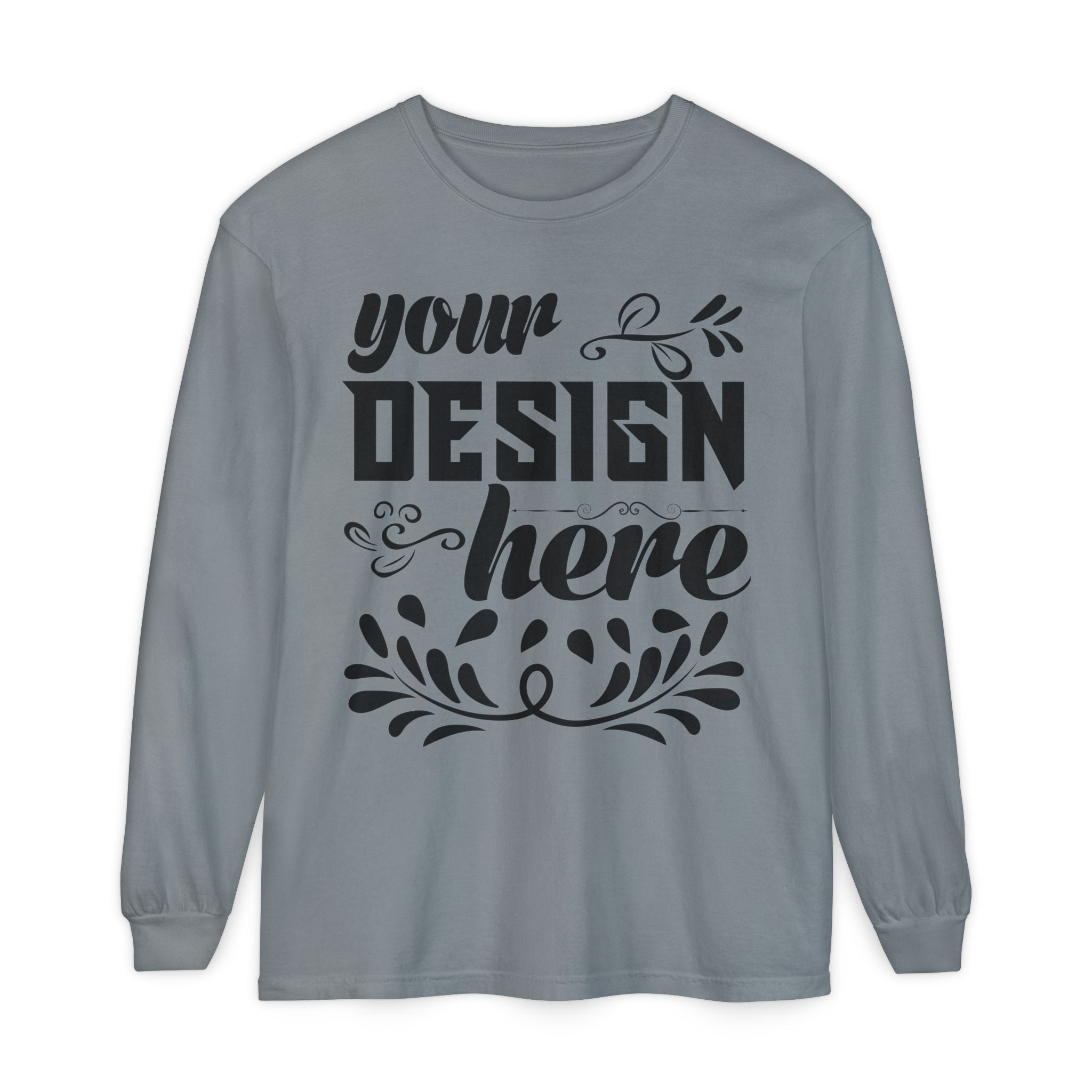 Customizable Comfort Colors 6014 Unisex Garment Dyed Long Sleeve T Shirt