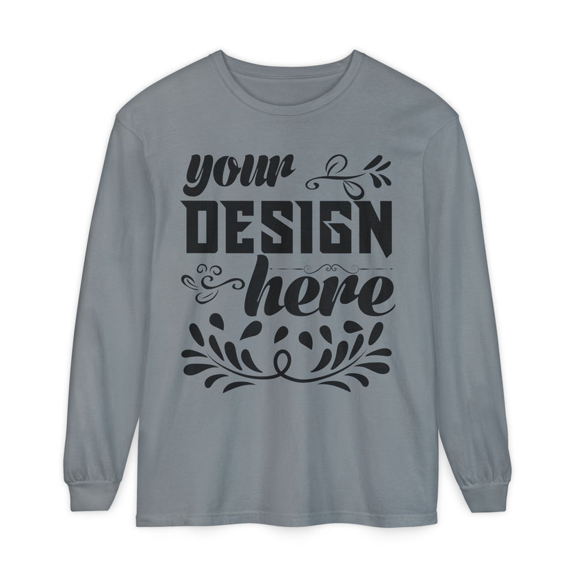 Customizable Comfort Colors 6014 Unisex Garment Dyed Long Sleeve T Shirt