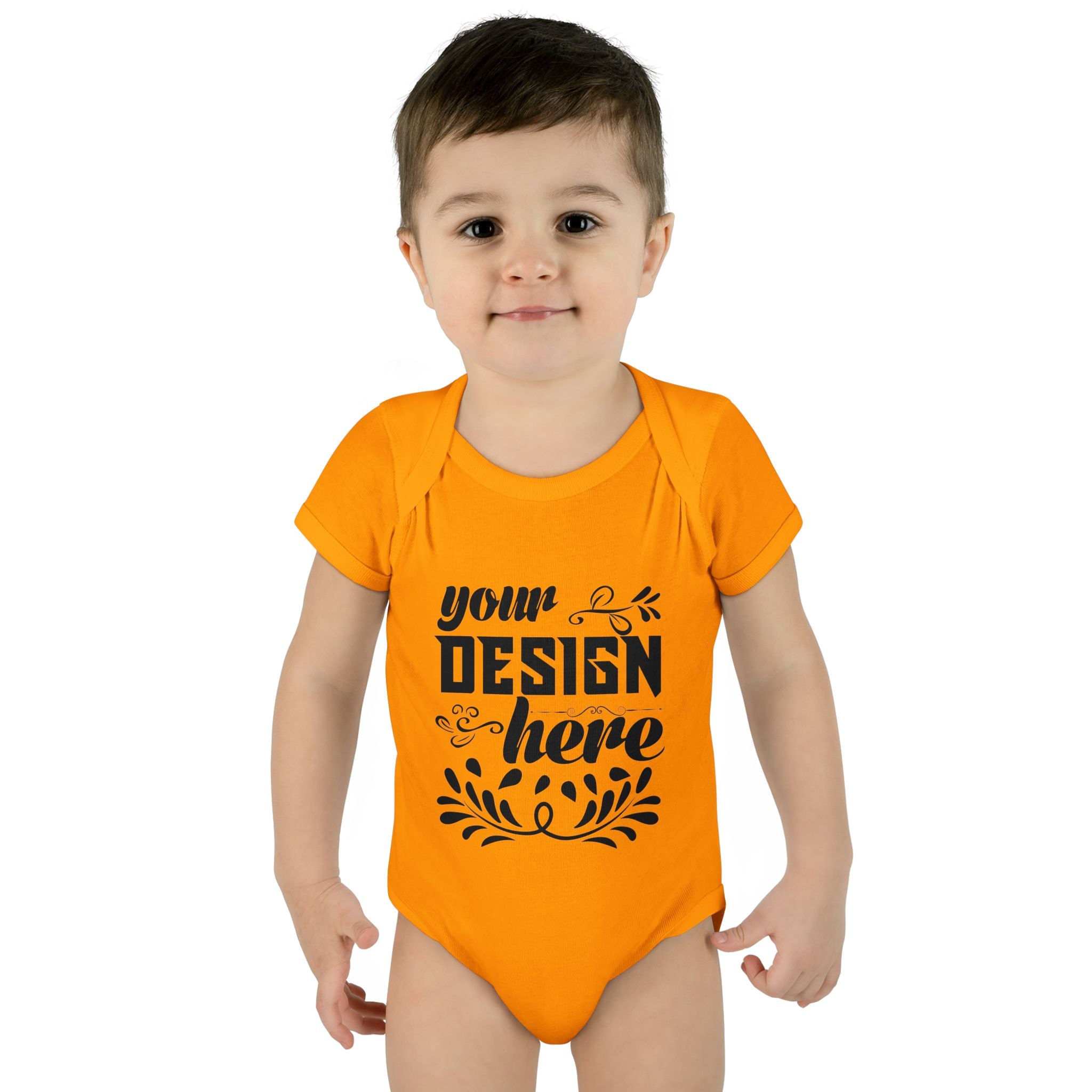Customizable Infant Baby Rib Bodysuit Rabbit Skins 4400 Unisex