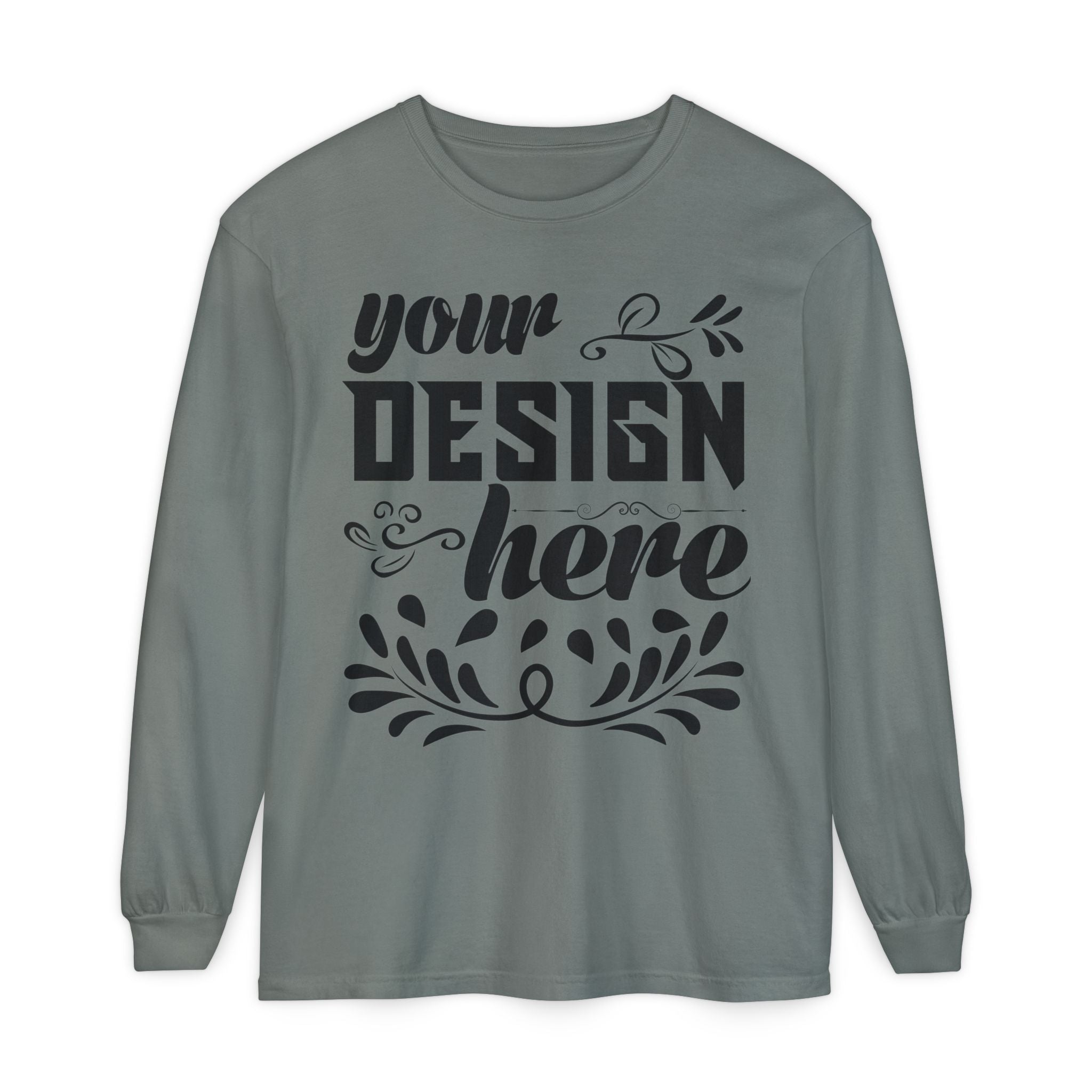 Customizable Comfort Colors 6014 Unisex Garment Dyed Long Sleeve T Shirt