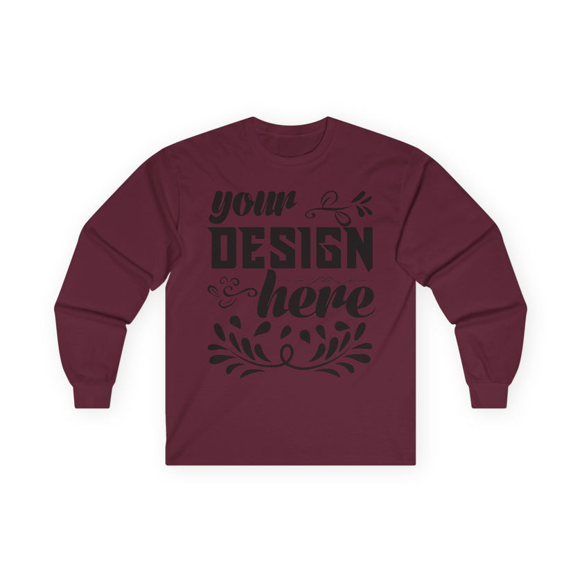 Customizable Gildan 2400 Unisex Ultra Cotton Long Sleeve Tee Classic Fit