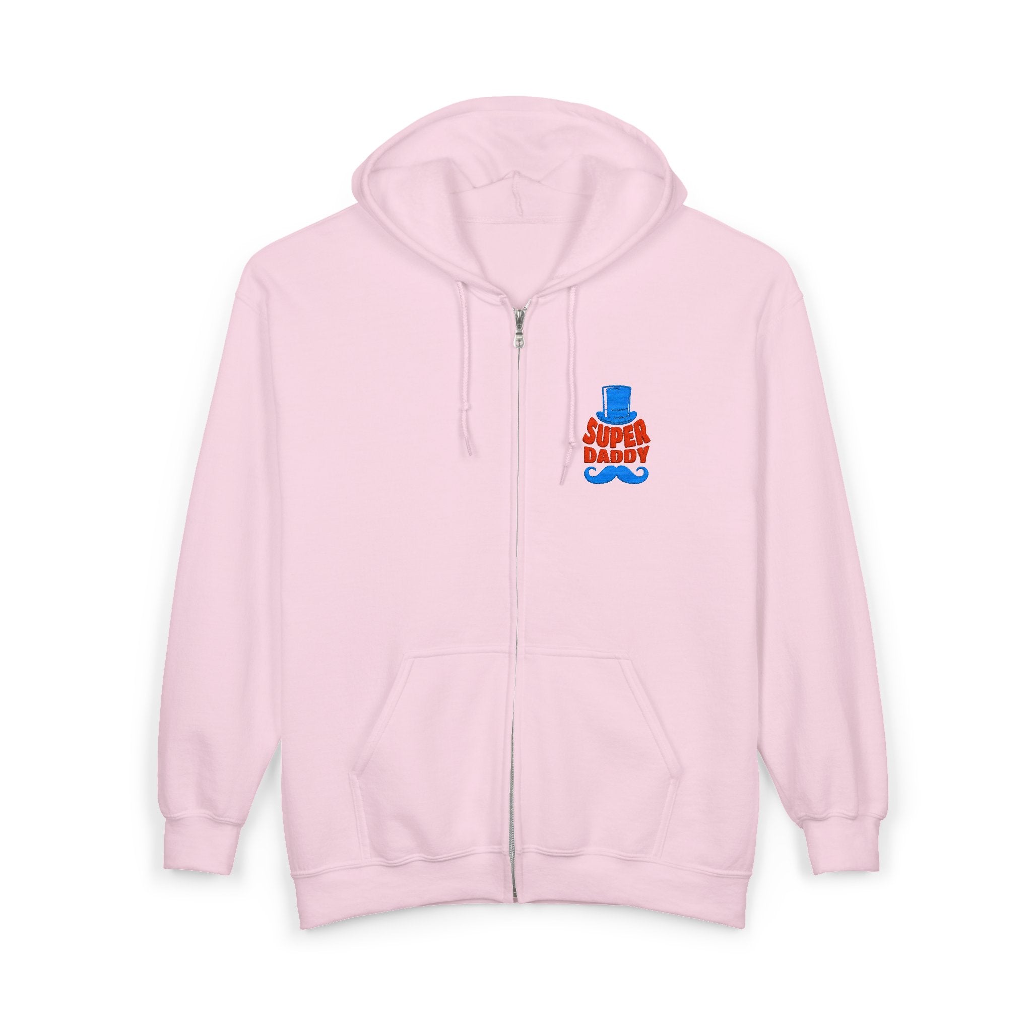 Gildan 18600 Unisex Full Zip Hoodie | Super Daddy Embroidery