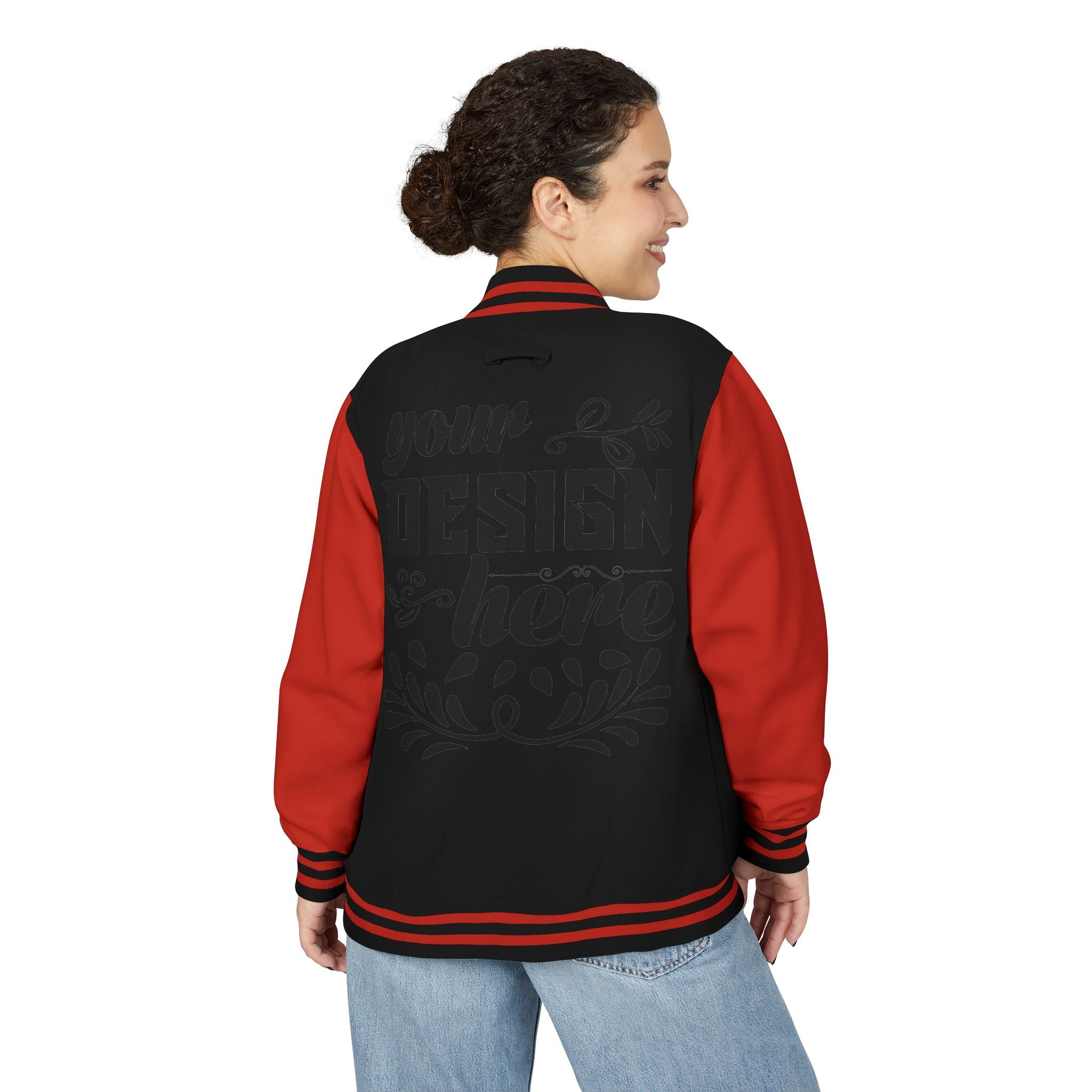 Customizable AWDis JH043 Unisex Heavyweight Letterman Jacket