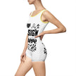 Customizable Womens Vintage One Piece Swimsuit U Back Boyshort