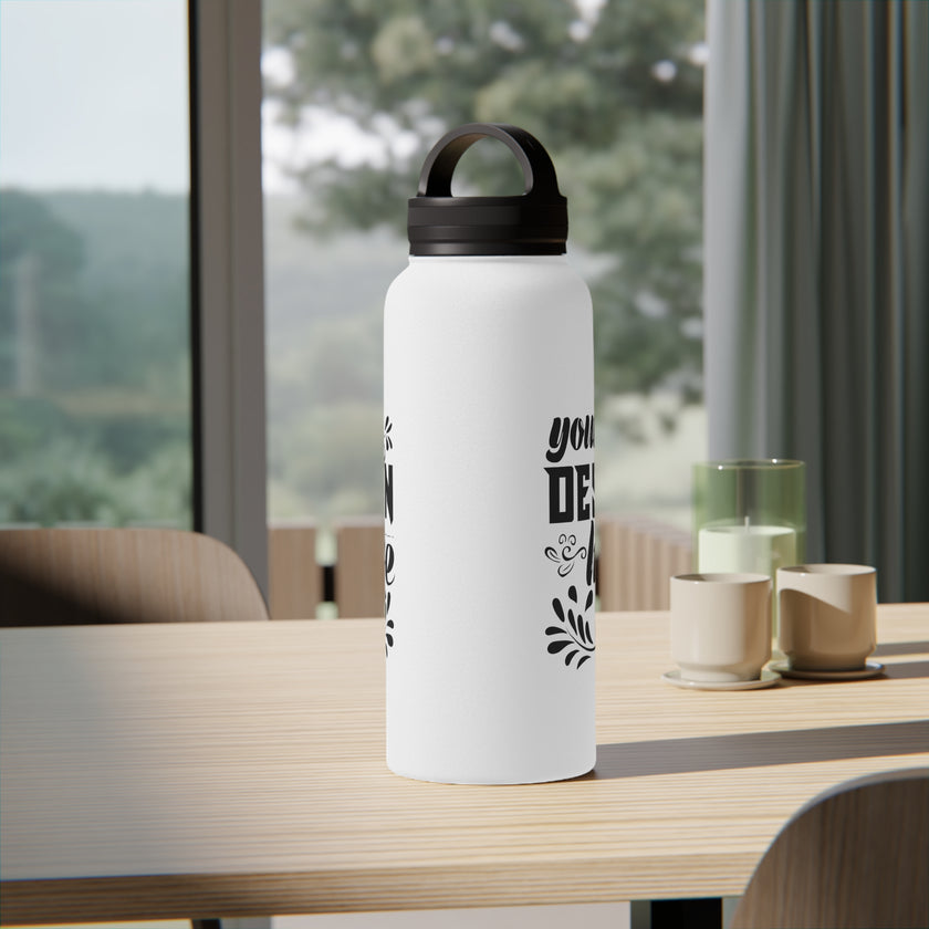 Customizable Stainless Steel Water Bottle with Handle Lid in Three Sizes