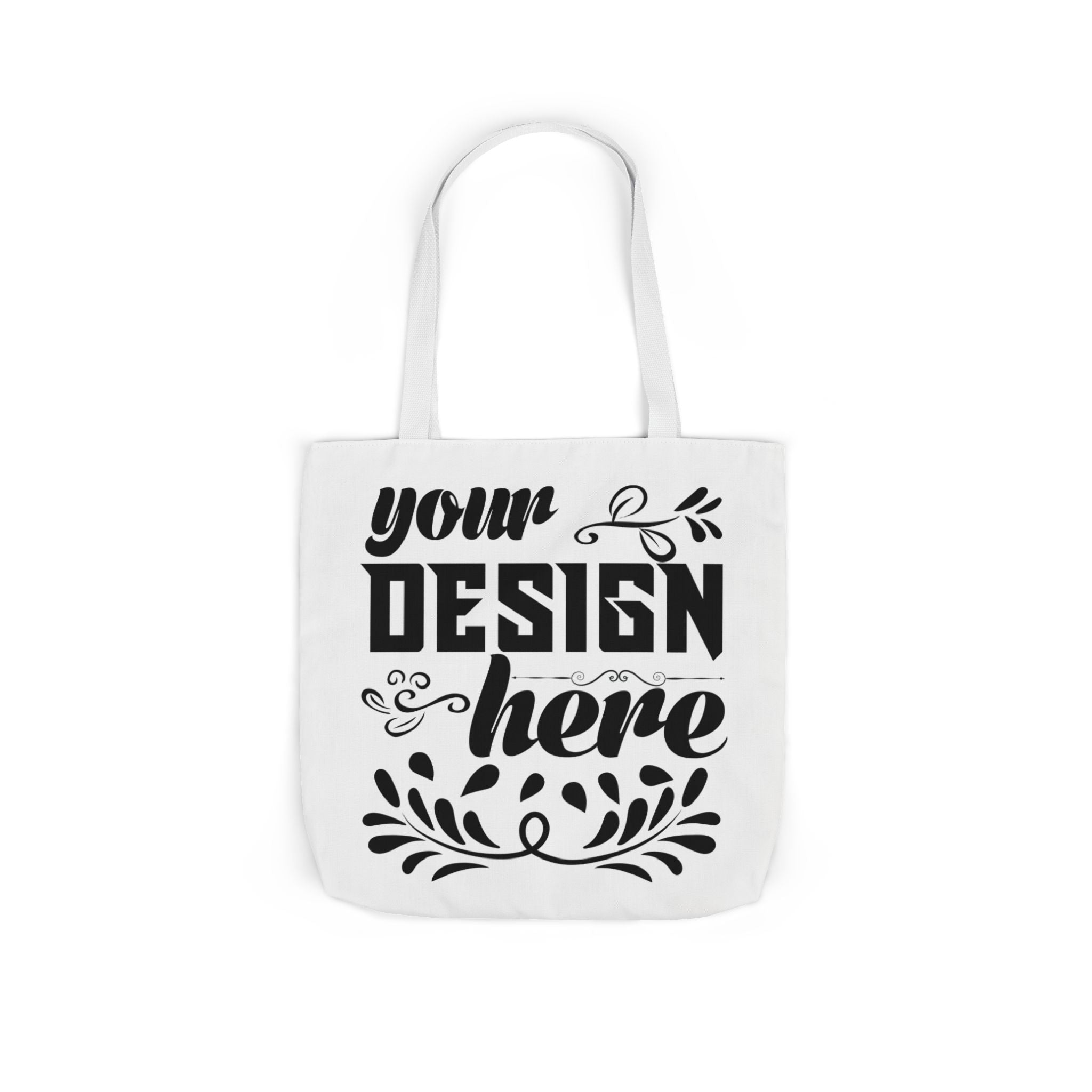 Customizable Canvas Tote Bag With 5 Color Strap Options All Over Print