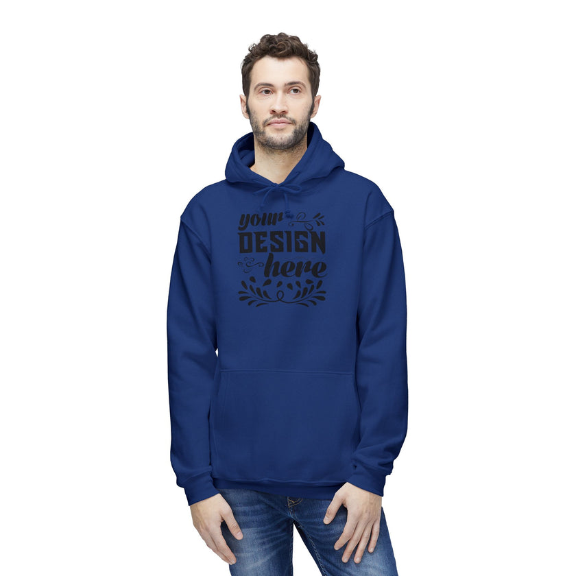 Customizable Bayside 960 Unisex Heavyweight Hooded Sweatshirt Made in US