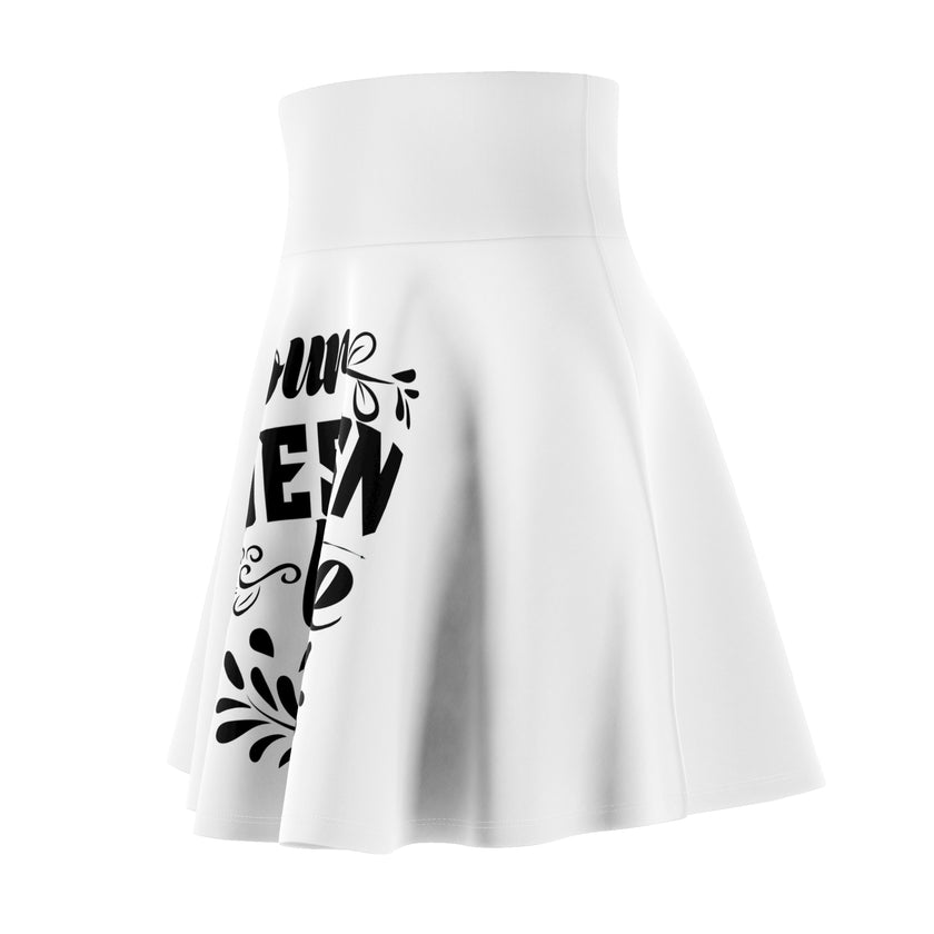 Customizable Women’s Skater Skirt AOP Stretch Fit High Rise Waist