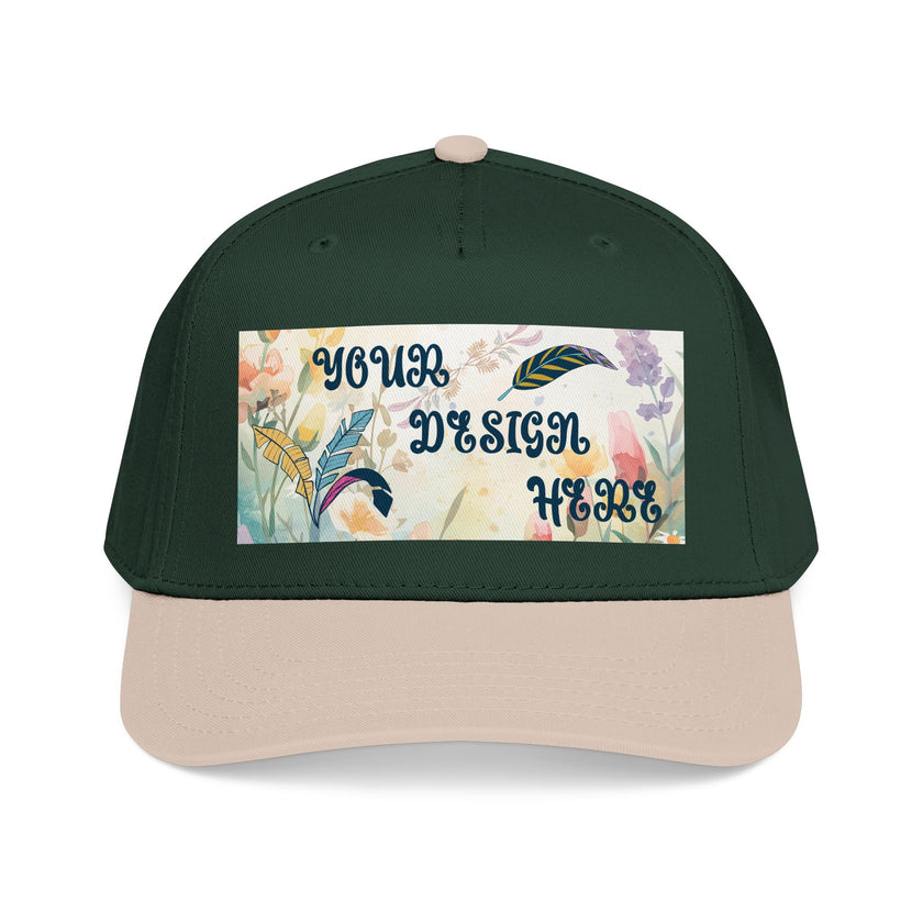 Customizable OTTO 31-069 Mid Profile 5 Panel Baseball Cap