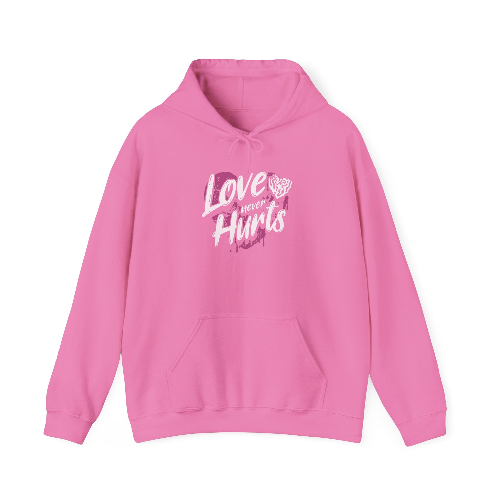 Gildan 18500 Unisex  Hooded Sweatshirt | Love Never Hurts Graphic Print