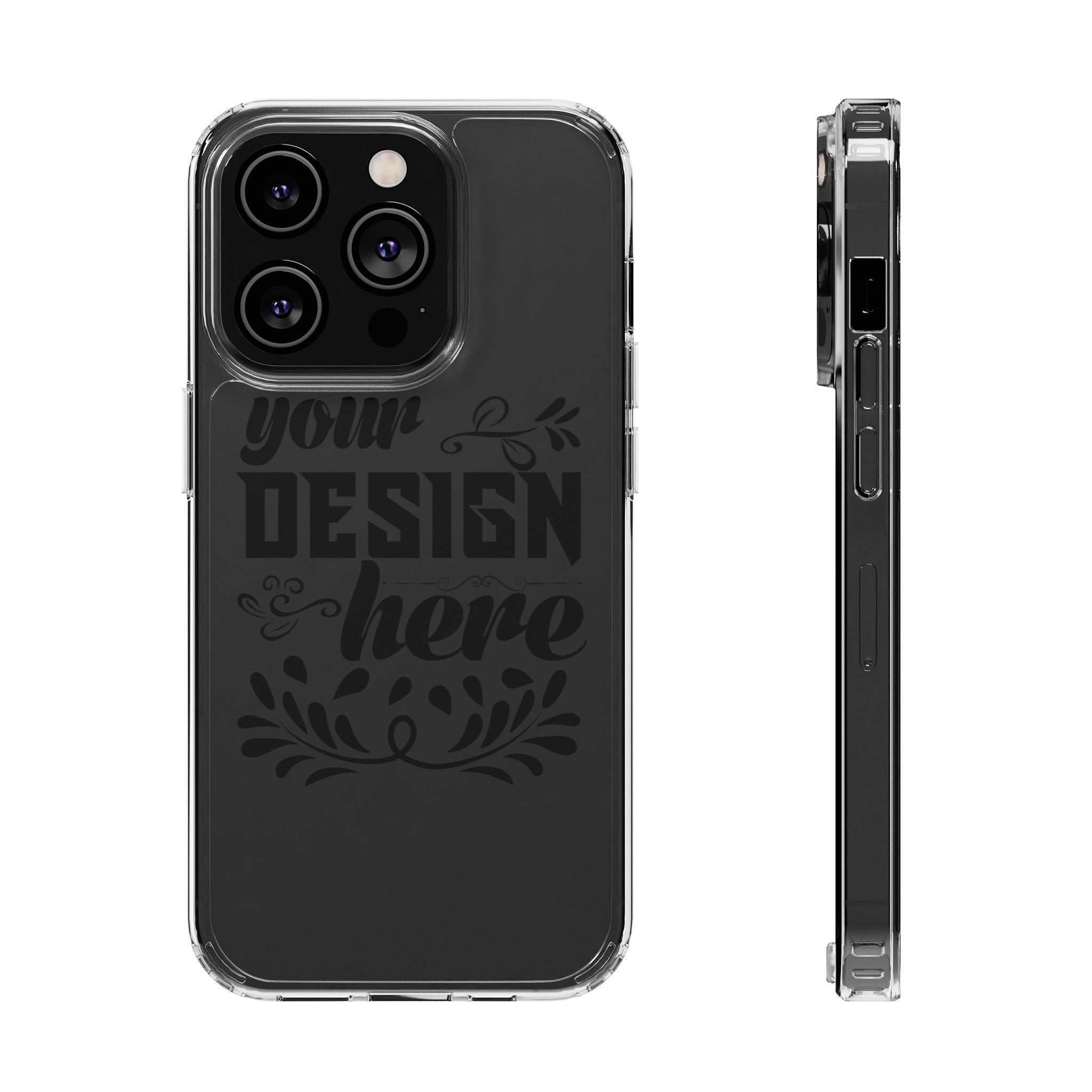 Customizable Clear Impact Resistant Phone Case With TPU Sides Wireless Ready