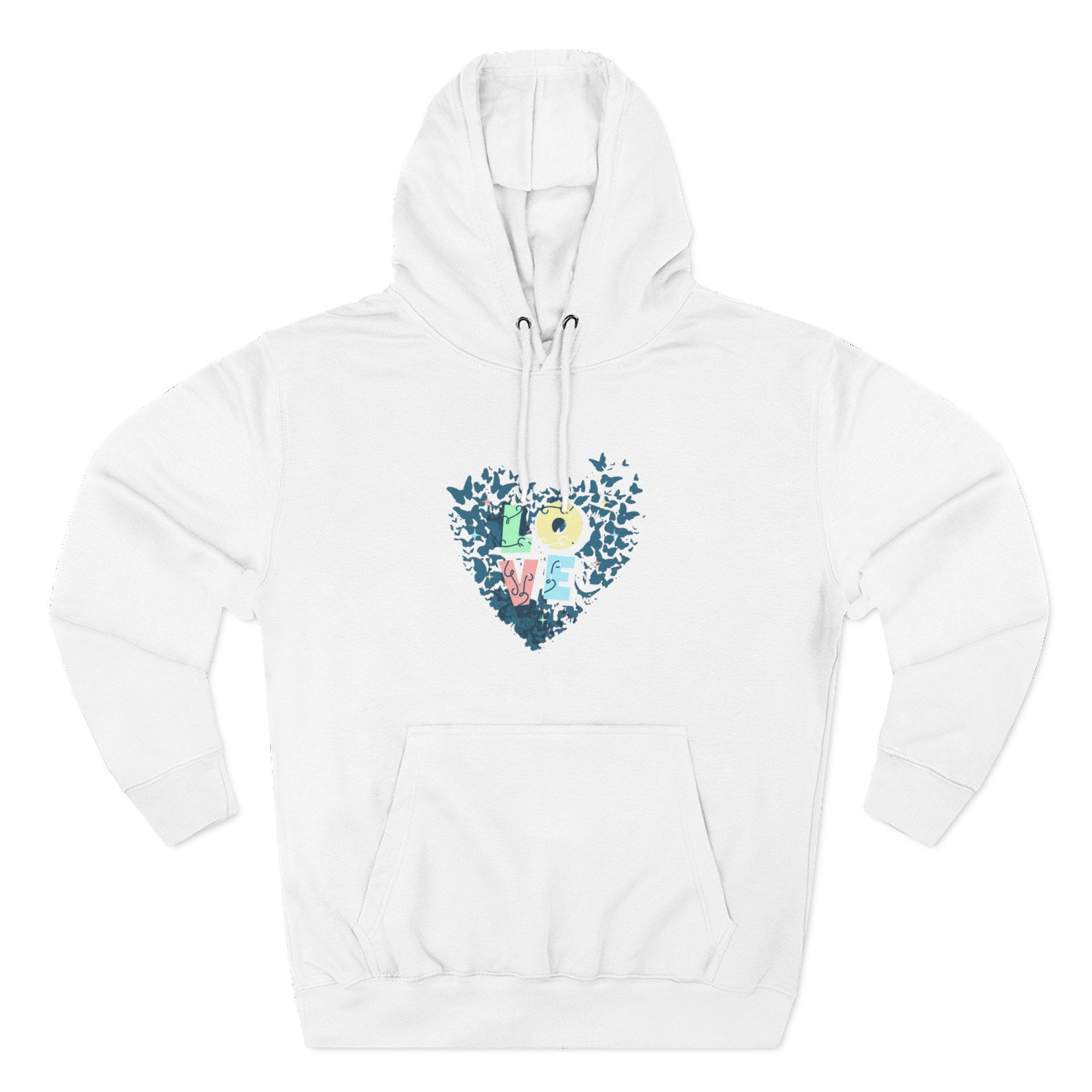 Lane Seven LS14001 Unisex  Fleece Hoodie | Butterfly Love Graphic Print